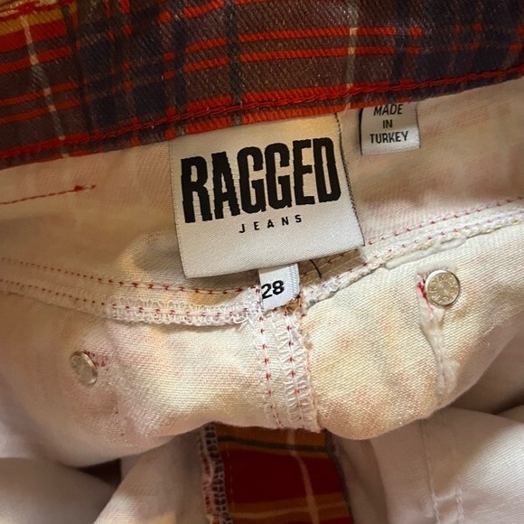 The Ragged Priest Register Plaid Flare Jeans 28 - Picture 12 of 13